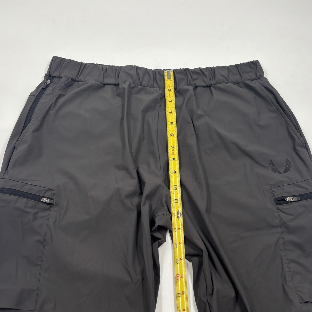 ASRV Men's XL DSG -0656 Nylon Technical Cargo Training Grey Zipper Joggers Pants - Picture 4 of 8